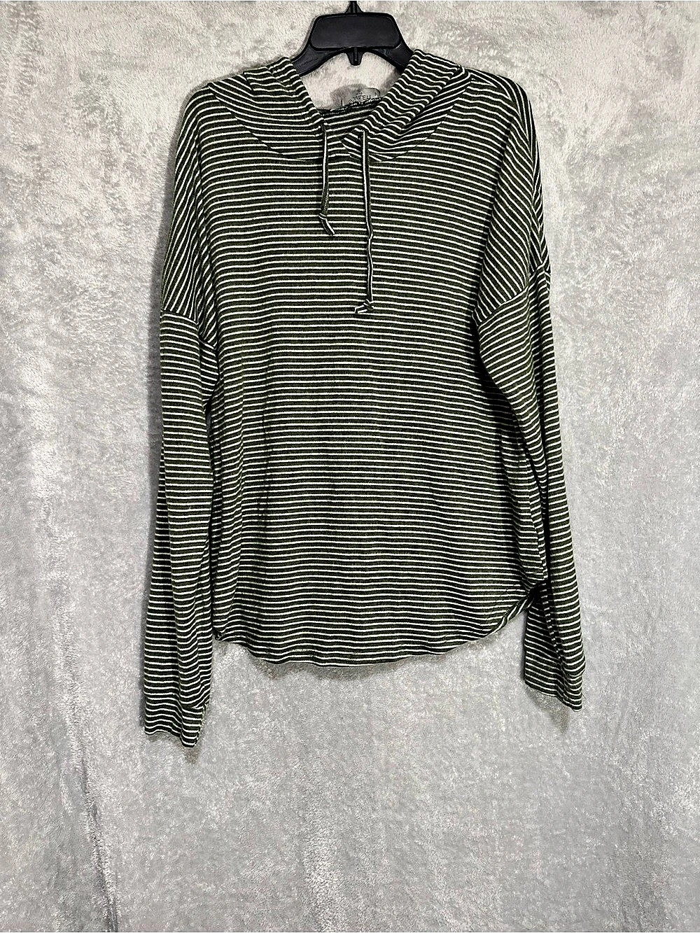 Scarlett Striped Pullover Top Green & White Size 2X Like New